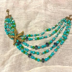 Aqua color necklace